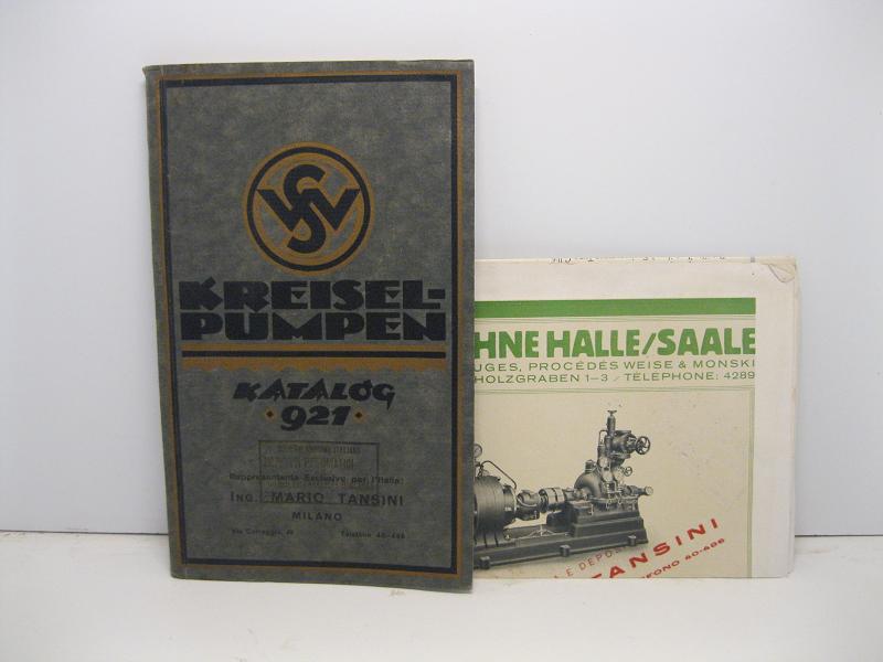 Weise Sohne Halle/S. Kreisel Pumpen katalog 921